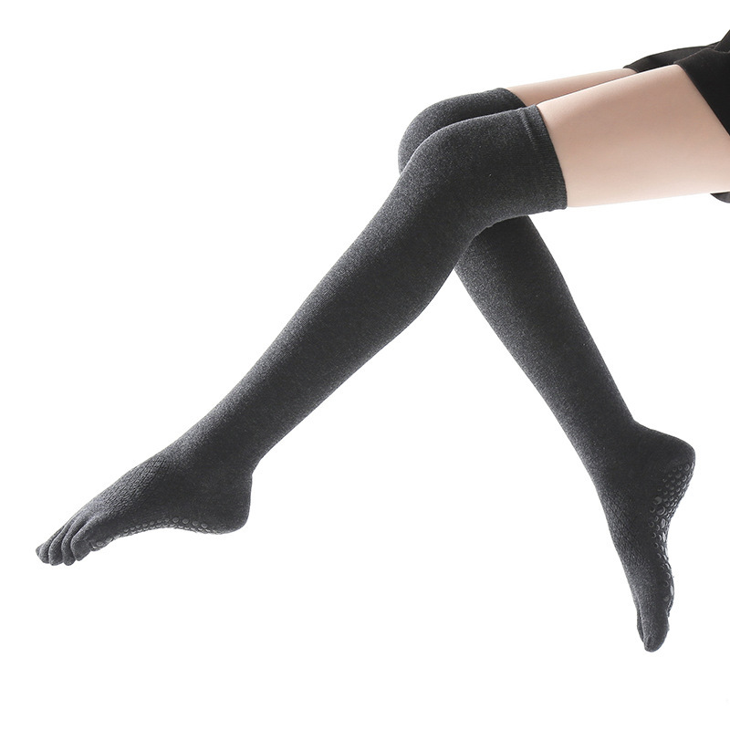 Long-barreled Knee Socks Non-slip Yoga Toe Socks Dance Toe Warm Socks